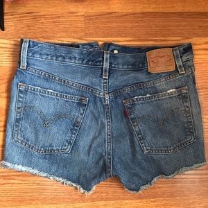 Levi’s high waisted denim shorts